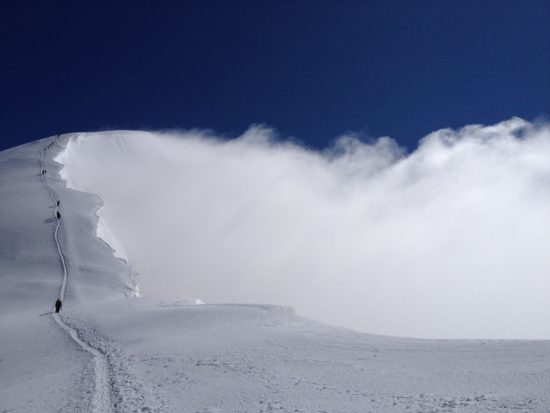 Hochtour, Weissmies, Wallis, Schweiz, Gipfelgrat