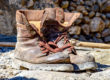 Wanderschuhe mit gelöster Sohle Hydrolyse